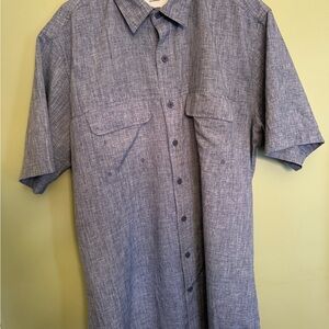 Izod Casual Blue Button Down Shirt